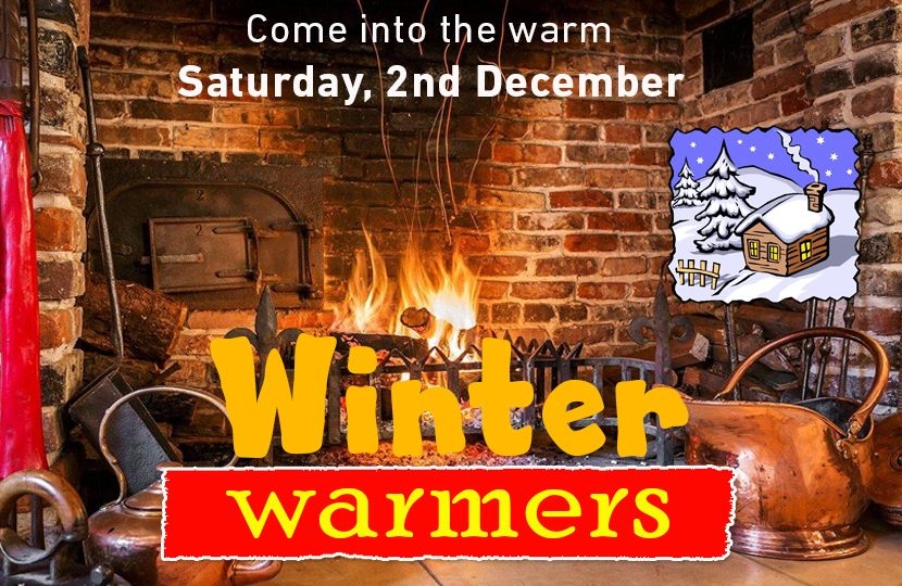 Enjoy some winter warmers from 7.00 pm on Saturday, 2nd December 2017 at the lovely home of Gill and Michael Melville in Great Chishill.