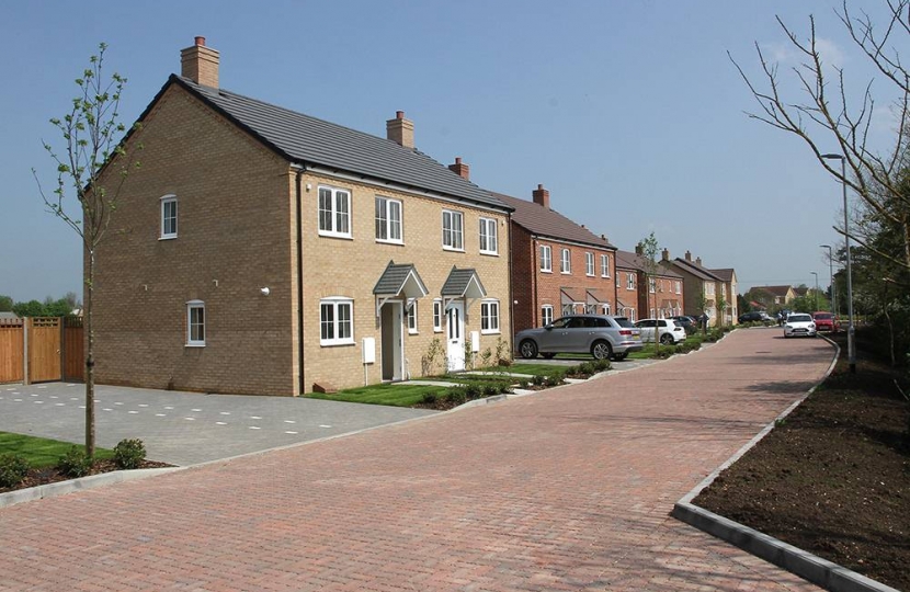 The new two, three and four bedroomed council homes in Swavesey.