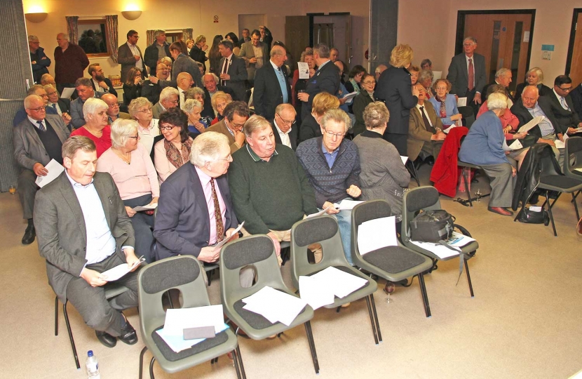 Good attendance at the 2018 AGM – minutes before the meeting started.  Heidi Allen MP will address SCCA members at the Association's 2019 AGM on Friday, 8th March – 7.00 for 7.30 pm, Foxton Village Hall.