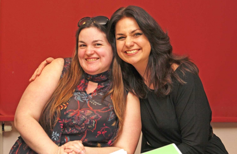 Heather Williams with Heidi Allen MP.  Heather was confirmed as Deputy Chairman, Political, at the 2018 AGM