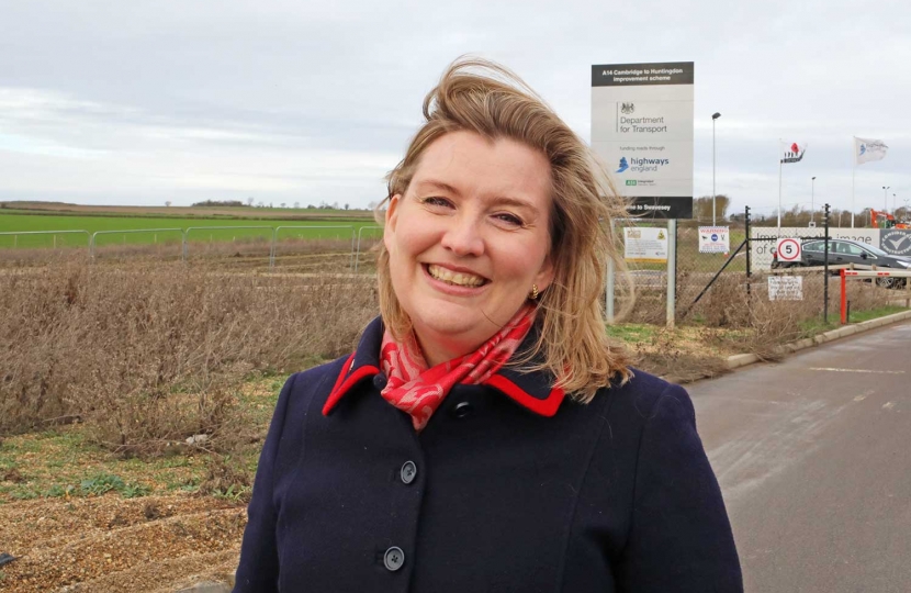  for Cambourne, has been talking to Highways England about the A428 single lane issue at Girton.  She has criticised the organisation over its plans to leave the A428 at Girton as a single carriageway.