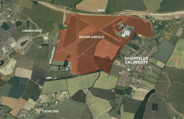 The proposed development at Bourn airfield - http://www.bournairfield.co.uk/about-bourn-airfield.