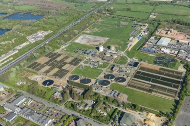 Aerial view of Anglian Water’s treatment facility.  It lies between the A14, the Cambridge North Railway Station, the guided busway and Cambridge Science Park and could become a new housing estate close to employment centres and thus help to remove the pressure for more house building in South Cambs villages.
